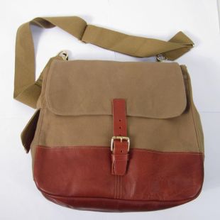 Sam Browne Officers Haversack with canvas shoulder strap by Kay Canvas 