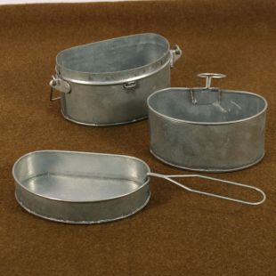  D Shaped Mess Tins 3 Piece British Army 1800's to WW1 