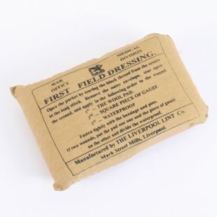 First Aid Field Dressing Bandage WW1 & WW2 British Army for tunic or trousers 