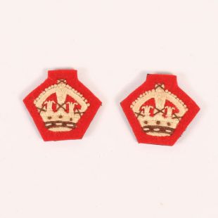 Infantry, Royal Artillery, CMP, Red British Army Officers Cloth Rank kings Crowns