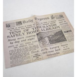 Daily Express Newspaper Reprint May 31st 1940 Dunkirk Evacuation