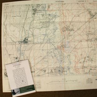 WW1 Trench Map Ovillers (Somme battle Mametz Wood)