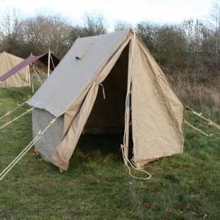 British Officers Tent 2 Man Tan Complete with Pegs and Poles 