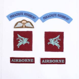 British 1st and 6th Airborne Parachute Reg Badge Set