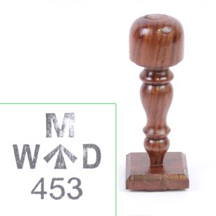 British M (1944) WD Uniform Rubber Ink Stamp