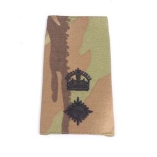 British Multicam Rank Slide Lieutenant Colonel Kings Crown Black