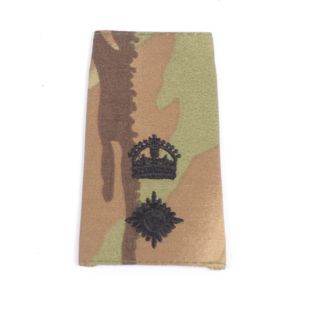 British Multicam Rank Slide Lieutenant Colonel Kings Crown Black