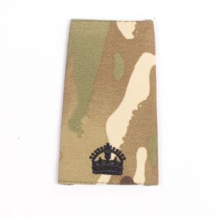 British Multicam Rank Slide Major Kings Crown Black