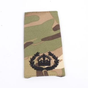 British Multicam Rank Slide WOII CQSM Kings Crown Black