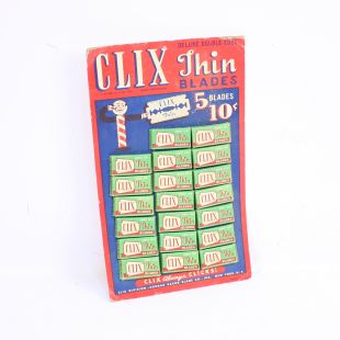 CLICK Razor Blades Display Card