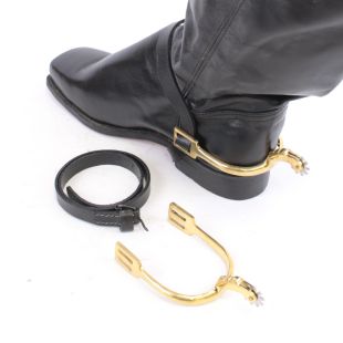 Cowboy Western Cavalry Spurs and Straps