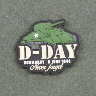 D-Day Sherman 1944 Rubber Badge