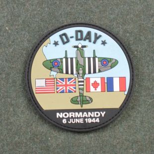 D Day Spitfire 1944 Hook and loop badge