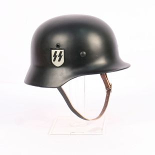 M35 German Infantry Helmet Black Double SS Decal