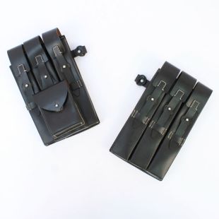 MP40  Magazine Ammo Pouches WW2 German Schmeisser Black Leather