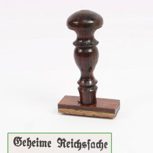 Geheime Reichssach (Top Secret) Rubber Ink Stamp