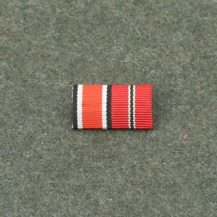German WW2 2 Ribbon Bar Iron Cross and Russian Front Ribbon