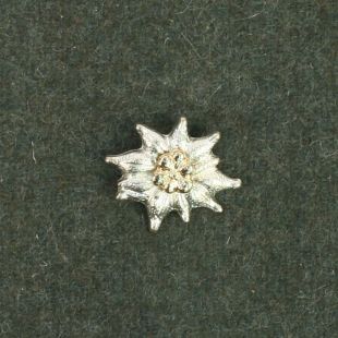 German Gebirgsjager Edelweiss Visor Cap Badge