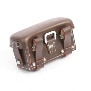 German Dark Brown Medical Leather Pouch by FAB