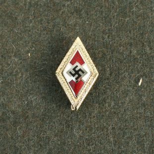 Hitler Youth Honour Badge with Oak Leaves Party Badge