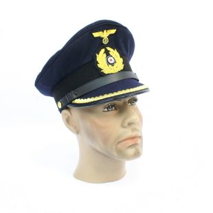 German Naval Leutnant  Blue Visor Cap by FAB