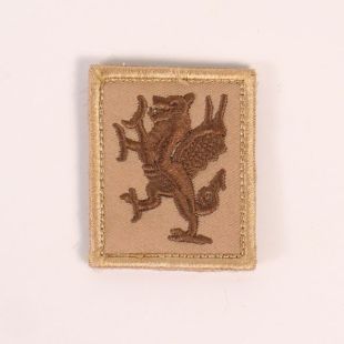 1 Royal Welsh Desert Hook and loop TRF Patch