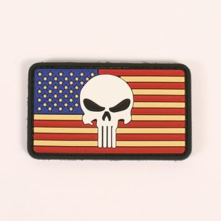 US Flag with Seal Team Skull Hook and loop