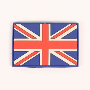Rubber Union Jack Badge Hook and loop Colour