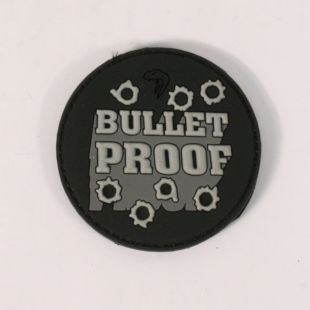 "Bullet Proof" Hook and loop rubber badge
