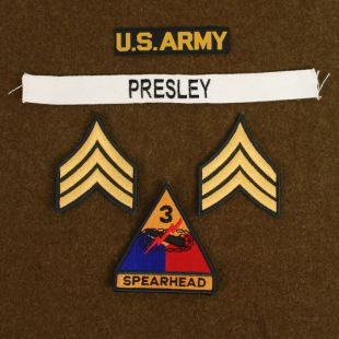 US Army 3rd Armoured Division Elvis Presley badge set
