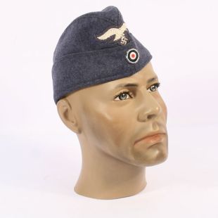 Luftwaffe M40 Cap Blue Side Cap with Badges by EREL