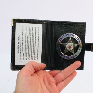 United States Marshal Badge and Wallet Full Size Metal