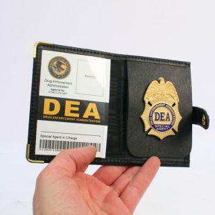 DEA Badge and Wallet Full Size Metal