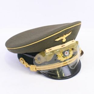 Field Marshal Rommel Visor Cap and Anti Gas goggles