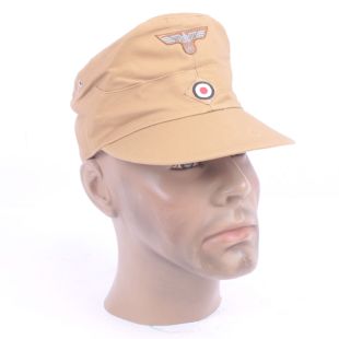 German Army DAK Tropical Field Service Cap Mans in Tan