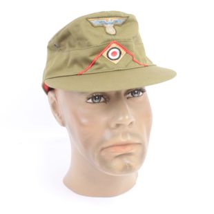 German Army DAK Tropical Field Service Cap Mans with red piping by EREL