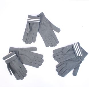 Grey Wool Gloves Full Finger WW2 German Army 