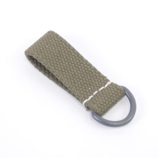 German Dark Green Tropical Canvas Belt Loop with Grey D Ring
