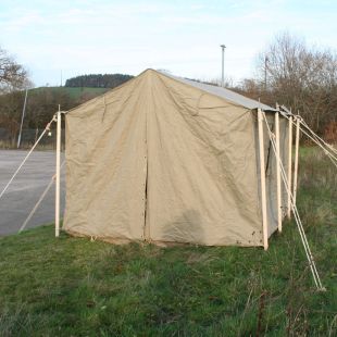 German Officers Tan Canvas Tent with Poles and Pegs