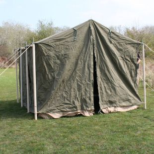 WW2 German Staff Tent large Green Tent with Poles and Pegs