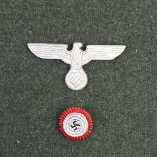 German Political Leaders Cap Badge set Silver by RUM