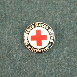 German Red Cross DRK Helferin Brooch Gold