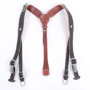 German WW2 Combat Y straps Black Leather By Richard Underwood Militaria