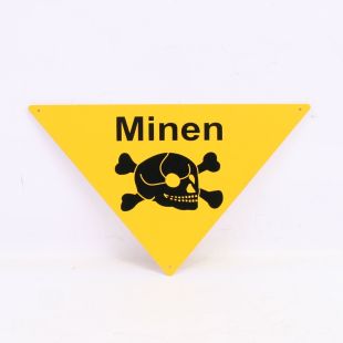 German WW2 "Minen" Metal Mine Field Sign