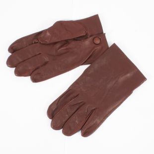 British Officers Brown Leather Gloves