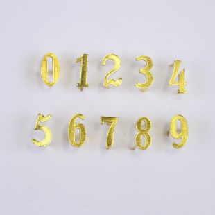 Gold Pin on Numbers Cyphers for German Shoulder Boards Pair