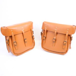 American WW2 Harley WLA Motorbike Saddle Bags Leather