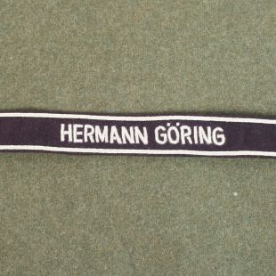 Hermann Goring Officers Cuff Title in Wire Bullion Latin text