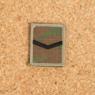 Hook and Loop Multicam Rank Patch Black Lance Corporal