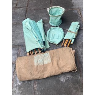 Original WW2 Campaign bed, folding Chair & Bed roll 1944 dated all belonging to E Gasrell